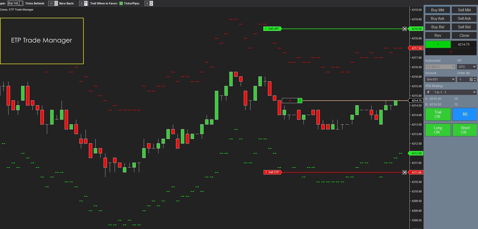 ETP Trade Manager Automatic Trailing